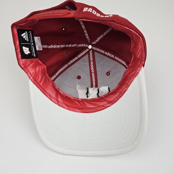 Adidas Climalite Wisconsin Badgers Snapback Hat Cap Red University One Size - Picture 6 of 9